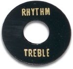 PARTS PLANET LPSWBGD Piastra selettore tipo LP - Nero con scritta Treble/Rhythm