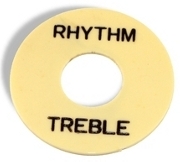 PARTS PLANET LPSWIBK Piastra selettore tipo LP - Crema con scritta Rhythm/Treble