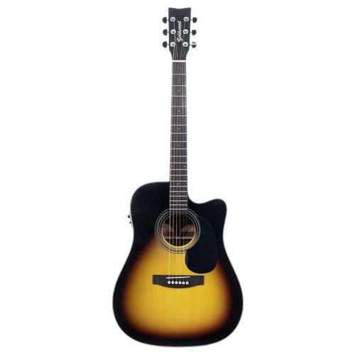 GOLDWOOD ACUSTICA DREADNOUGHT CTW EQ SUNBURST SATINATA + CUSTODIA