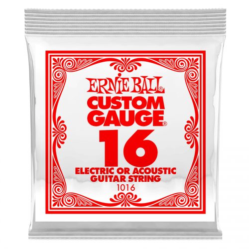 Ernie Ball corda singola 1016 Plain Steel .016