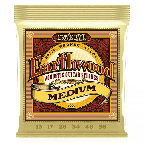 Ernie Ball muta di corde 2002 Earthwood 80/20 Bronze Medium 13-56