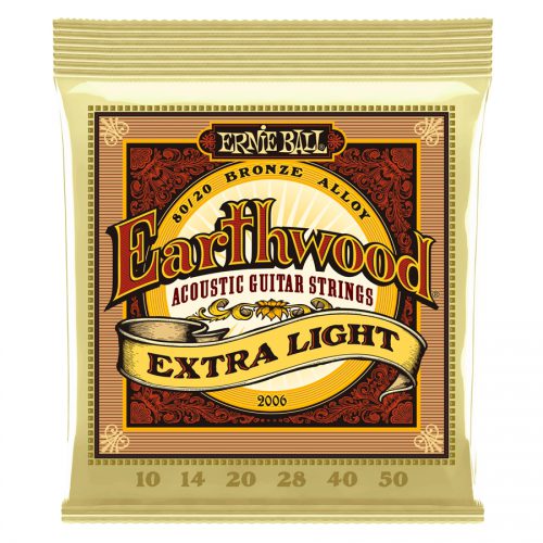 Ernie Ball muta di corde 2006 Earthwood 80/20 Bronze Extra Light 10-50