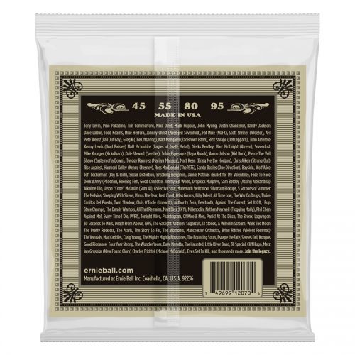 Ernie Ball muta di corde 2070 Earthwood Phosphor Bronze 45-95