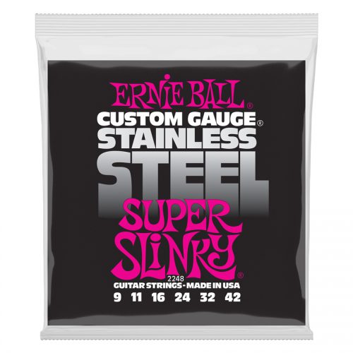 Ernie Ball muta di corde 2248 Stainless Steel Super Slinky 9-42