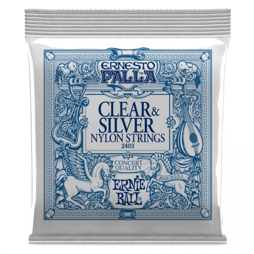 Ernie Ball muta di corde 2403 Ernesto Palla Clear & Silver