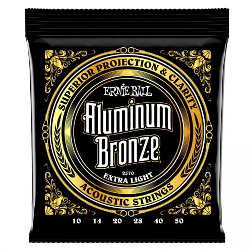 Ernie Ball muta di corde 2570 Aluminum Bronze Extra Light 10-50