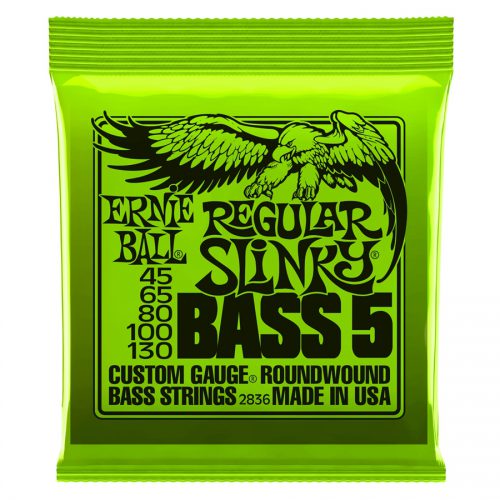 Ernie Ball muta di corde 2836 Nickel Wound 5 corde Regular Slinky 45-130