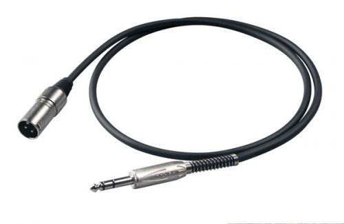 PROEL CAVO BULK 50CM 0,5M JACK STEREO + XLR MASCHIO