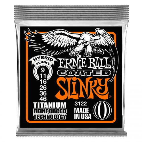 Ernie Ball muta di corde 3122 RPS Coated Titanium Hybrid Slinky 9-46