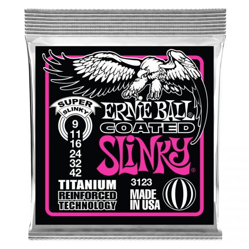 Ernie Ball muta di corde 3123 RPS Coated Titanium Super Slinky 9-42