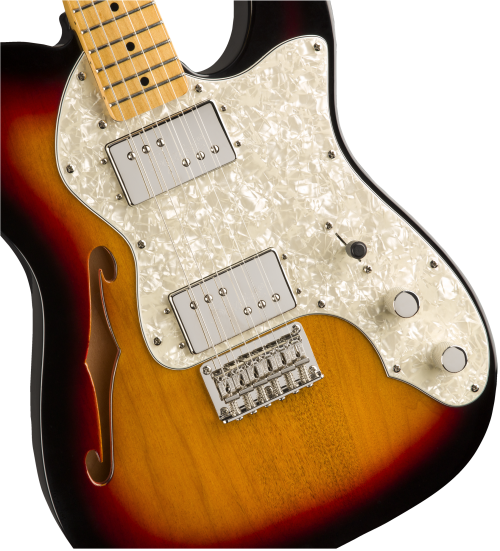 Squier Classic Vibe &#039;70s Telecaster Thinline, Maple Fingerboard, 3-Color Sunbur