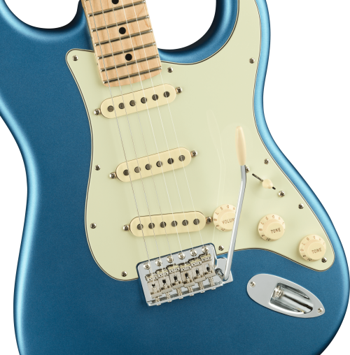 Fender American Performer Stratocaster, Maple Fingerboard, Satin Lake Placid Blu