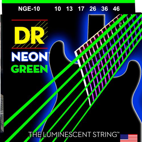 DR STRINGS FOR ELECTRIC DR GREEN 10 46 NGE10