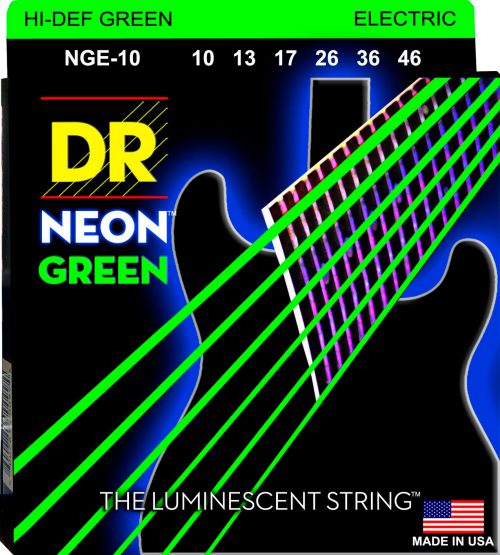 DR STRINGS FOR ELECTRIC DR GREEN 10 46 NGE10