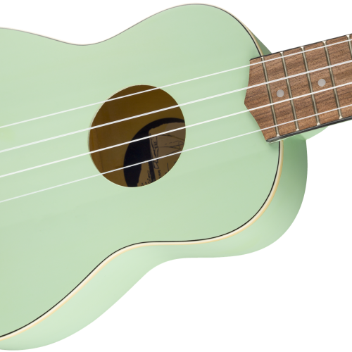 Fender Venice Soprano Uke, Walnut Fingerboard, Surf Green