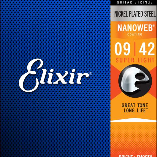 ELIXIR CORDE PER CHITARRA ELETTRICA 09 42 NANOWEB 12002