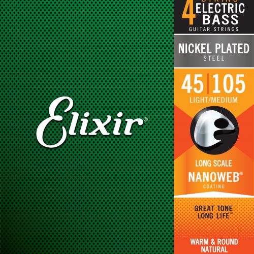 ELIXIR CORDE PER BASSO 45 105 NICKEL PLATED STEEL NANOWEB