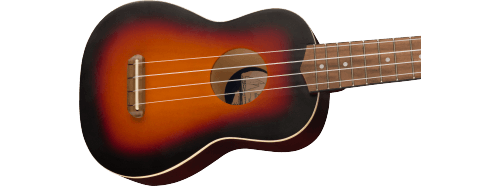 Fender Venice Soprano Uke, Walnut Fingerboard, 2-Color Sunburst