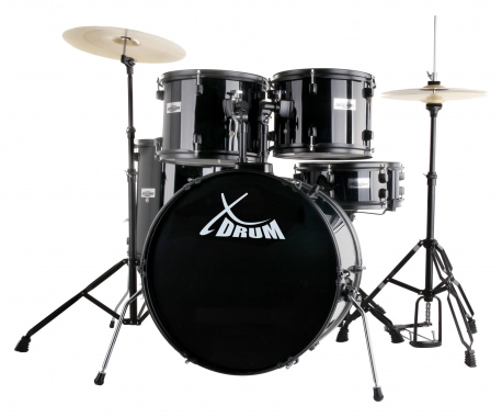 XDrum Rookie Batteria acustica completa - finitura nero lucido 22"