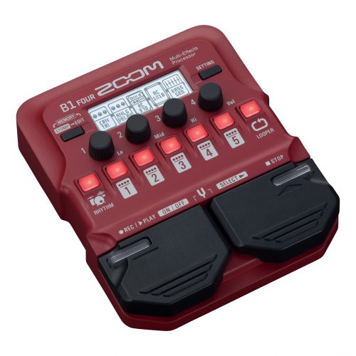 Zoom B1 FOUR - pedaliera multieffetto, amp-simulator per basso