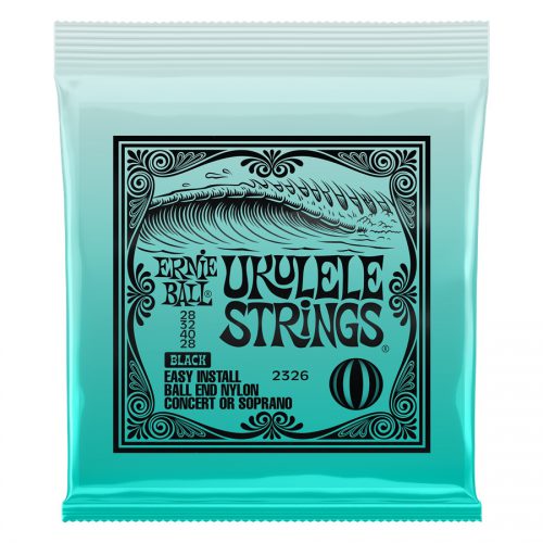 Ernie Ball muta di corde 2326 Nylon Ukulele Strings Black