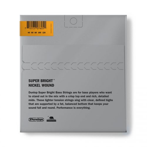 Dunlop DBSBN40120 Super Bright Nickel Wound, Light Set/5