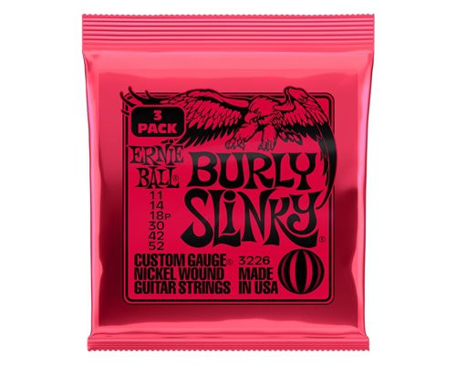 ERNIE BALL - 3226 BURLY SLINKY NCKL WND 3 PK 11 52