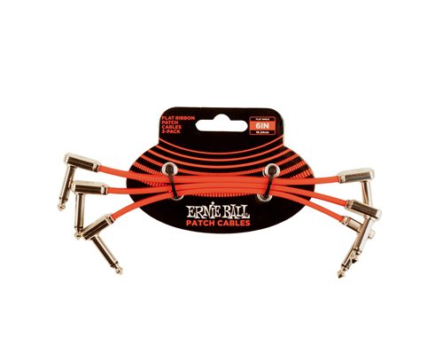 ERNIE BALL - 6402 FLAT RIBBON PATCH CABLE RED 15,24CM SINGOLO
