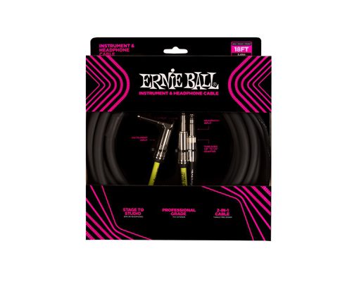 ERNIE BALL - 6411 INSTRUMENT AND HEADPHONE CABLE