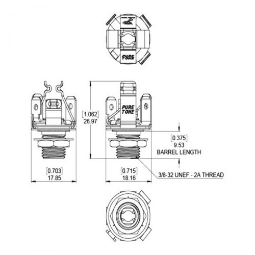 PURE TONE JACK FEMMINA STEREO NIKEL