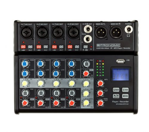 Pronomic B-603 b603 Mixer Bluetooth + USB-Recording