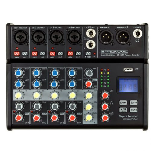 Pronomic B-603 b603 Mixer Bluetooth + USB-Recording