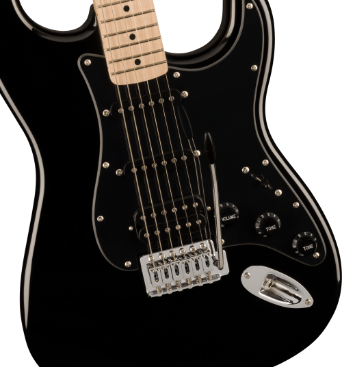 SQUIER SONIC STRATOCASTER HSS BLACK NERA