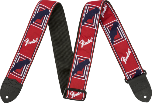 Fender Fender 2&quot; Monogrammed Strap, Red/White/Blue