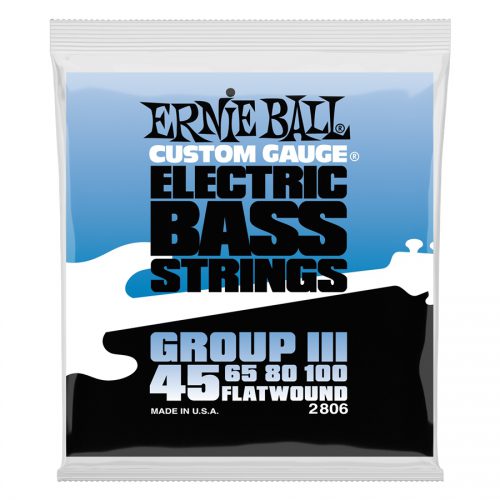 Ernie Ball muta di corde 2806 Flatwound Group III 45-100