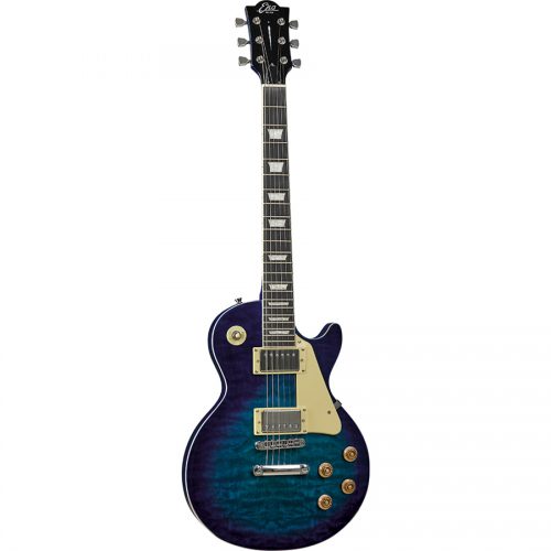 EKO CHITARRA ELETTRICA TIPO LES PAUL VL480 See Thru Blue Quilted