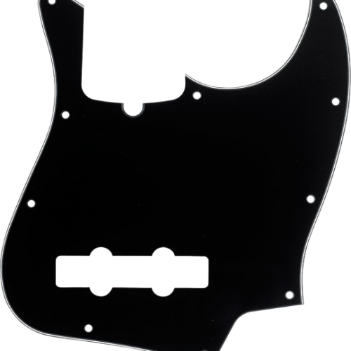 Fender Pickguard, Jazz Bass, 10-Hole Mount (with Truss Rod Notch), B/W