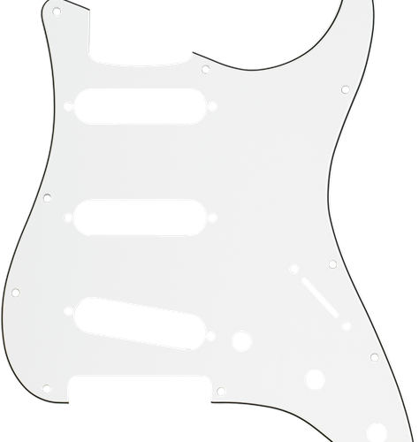 Fender Pickguard, Stratocaster S/S/S, 11-Hole Mount, Parchment P/B/P, 3-Ply