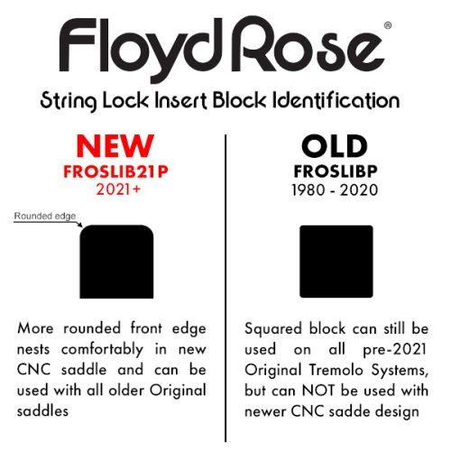 FLOYD ROSE FROSLIB21P Set 6 grani blocca corde serie Original -2021