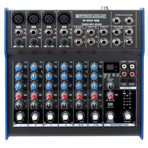 PRONOMIC M-802FX Mixer CON EFFETTI INTEGRATI