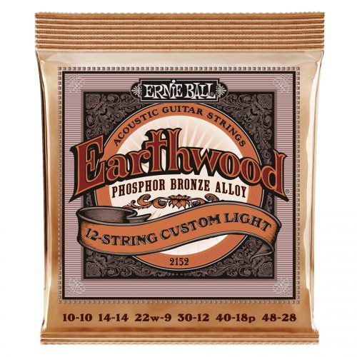 ERNIE BALL 2152 EARTHWOOD 12 CORDE CUSTOM LIGHT PHOSPHORE BR 10 48