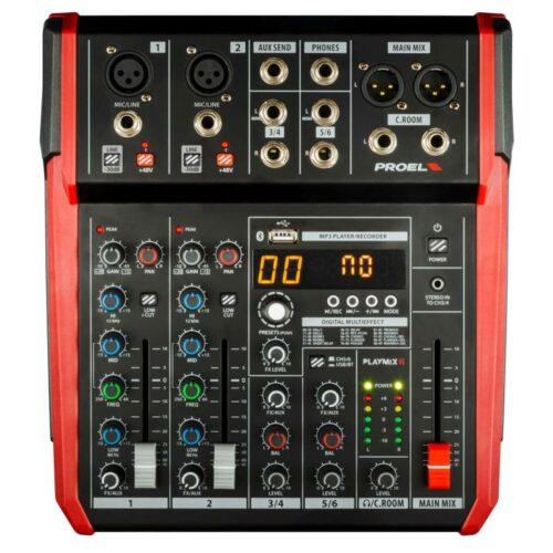 PROEL MIXER 10 CANALI CON EFFETTI E USB PLAYMIX10