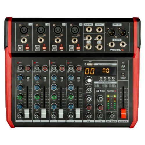 PROEL MIXER 8 CANALI CON EFFETTI E USB PLAYMIX8