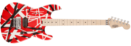 EVH Striped Series Red with Black Stripes R/B/W