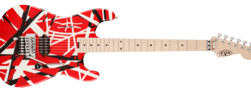 EVH Striped Series Red with Black Stripes R/B/W