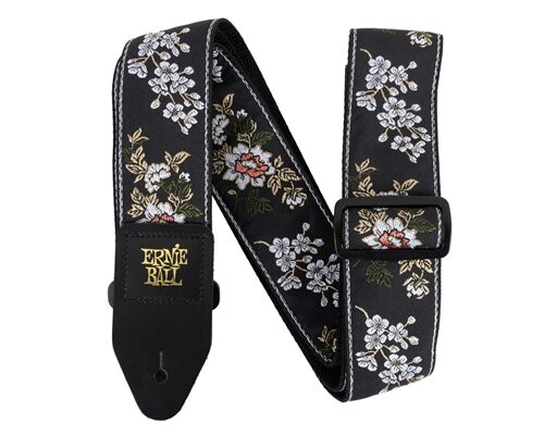 ERNIE BALL - 5362 JACQUARD STRAP WHITE BLOSSOM