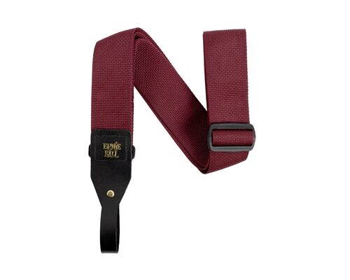 ERNIE BALL - 5367 POLYPRO ACOUSTIC GTR STRAP BURGUNDY