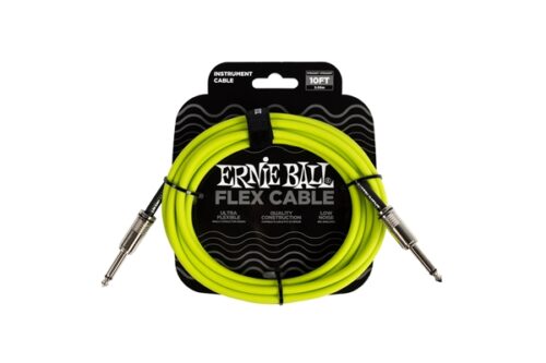 ERNIE BALL - 6414 FLEX CABLE GREEN 3M