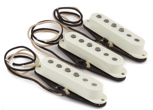 Fender Pure Vintage '59 Strat Pickup Set, Vintage White (3)