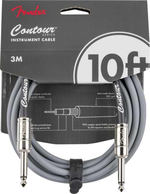 FENDER Contour 10' Cable, Inca Silver